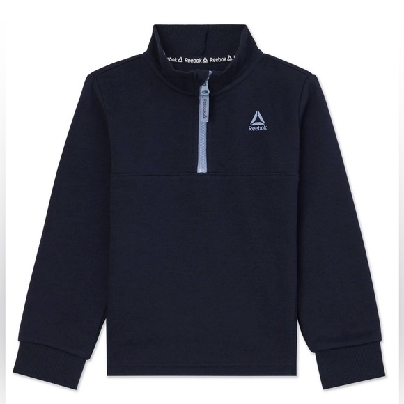 Reebok Toddler Unisex Half Zip Pullover and Jogger Set, 2 Piece - Picture 3 of 8